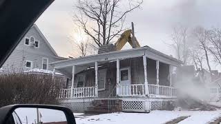 Demolition of 206 South Street Oyster Bay NY [upl. by Ylrae]