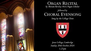 Organ Recital and Choral Evensong – 201024 [upl. by Salema]