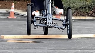 INCREDIBLE Reverse E Trike Independent Wheel Movement Tilting Wheels on Adult Tricycle [upl. by Arot591]