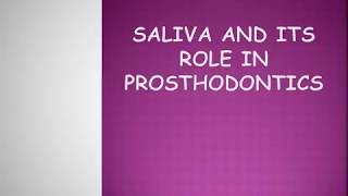 Role of Saliva in Complete Denture Retention [upl. by Barbette]