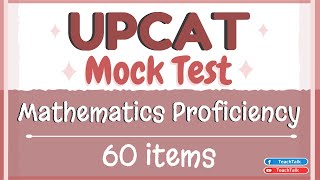 Mathematics Proficiency  UPCAT Mock Test [upl. by Cattier]