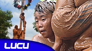 CELANANYA MELOROT  video lucu Lomba PANJAT PINANG Paling GOKIL di Hari KEMERDEKAAN 17 agustus [upl. by Hanus66]