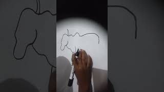 simple cow easy drawing [upl. by Stavro]