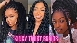 Kinky Afro Twist Braids Compilation 2022💕💞 [upl. by Elletsyrc]