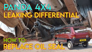 How to replace differential input pinion oil seal on a MK2 Panda 4x4 141a [upl. by Euginom]