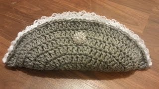 How to Crochet a Purse  Lacy Clutch Purse [upl. by Merfe8]