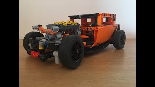 Lego Technic 42093 Hot Rod Chevrolet Corvette B model review [upl. by Thurber]