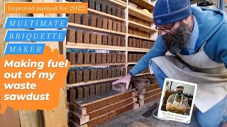 How to make Briquettes with sawdust  Improved Method for 2023  multimate paper briquettes [upl. by Aehsrop]