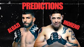 UFC Fight Night Predictions Moreno vs Albazi [upl. by Ynnav]