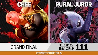 Tuesday Trials 111 SF6 Grand Final  Chee Marisa vs Rural Juror AKI [upl. by Derdle]