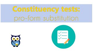 Syntax Constituency tests proform substitution [upl. by Adriena]