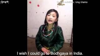 Song for HH Dalai Lama by Da Dolma small Tibetan singer from Rebkong [upl. by Eicats]