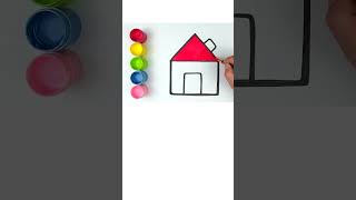 house drawing house drawing  easy drawing for kids step by step  drawing easy house [upl. by Ellehcal]