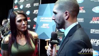 UFC 184 Cat Zingano Says Shes Ronda Rouseys Weakness [upl. by Loesceke]