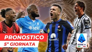 Pronostico 5ª Giornata Imperdibile JuventusNapoli e InterMilan 🔥 [upl. by Akin]