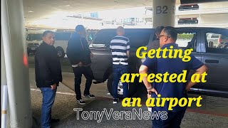 LAX airport police DEA US Marshalls arrested passengers with felony warrants [upl. by Otrebogir841]