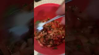 Ciabatta cheese tomato basil air fryer homemade food [upl. by Lustick]