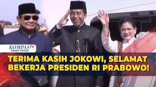 Presiden Prabowo Subianto Antarkan Jokowi Ke Bandara Halim Menuju Solo Usai Purna Tugas [upl. by Onitsirc409]