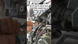 Quick way to adjust your motorbike suspension to make it softer shortvideo fyp bengkel mekanik [upl. by Talanian600]