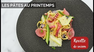 Recette printemps 2019  Tagliatelle carbonara revisitée à la végétarienne [upl. by Llednav135]