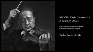 BRUCH Violin Concerto No 1  Jascha Heifetz HIGH QUALITY Vinyl Rip [upl. by Elleirua]