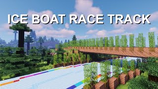 Awesome ice boat race track in Minecraft [upl. by Notsahc]