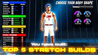 TOP 5 STRETCH BUILDS in NBA2K22 CURRENT GEN BEST PF SPOT UP BUILDS [upl. by Yrelle417]