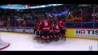 12Final SWITZERLAND  USA 30 █ IIHF WC 2013 █ Goals Eishockey WM Halbfinale Schweiz [upl. by Matronna]