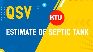 ESTIMATE OF SEPTIC TANK  MODULE 3 [upl. by Lilah]