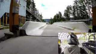 Olympic Bobsleigh wheelbob Onboard at Lillehammer [upl. by Ketchum]