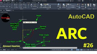 26 أداة ARC ببرنامج الاوتوكاد  Ahmed Hashim [upl. by Cired]