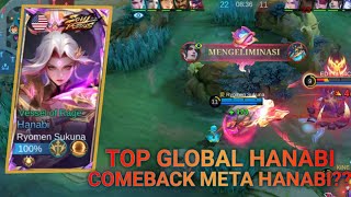 RAJA HANABI 7000 MATCH  META HANABI IS BACK  MOBILE LEGENDS [upl. by Thormora]