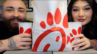 ChickFilA Mukbang  Karlee amp Josh QampA [upl. by Zahara]