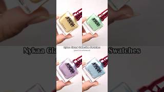 Nykaa Glazed Collection Swatches 💅🏻🎀✨️ nykaa nailpolish [upl. by Fritze]