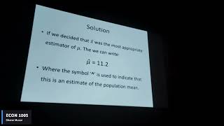 Estimation and Confidence Interval ECON 1005 [upl. by Aken11]