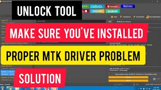 unlock tool install proper mtk driver problem fix 💯 [upl. by Yenruogis]