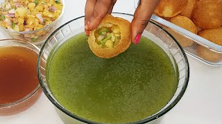 பானி பூரி இனி வீட்டிலேயே ஈஸியா செஞ்சி அசத்துங்கPerfect Pani Puri RecipeHow to Make Pani Puri [upl. by Enitsirt]