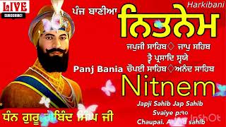 Nitnem panj bania  ਨਿਤਨੇਮ ਪੰਜ ਬਾਣੀਆ  नितनेम साहिब  nitnem panjbanianitnem [upl. by Okimik]