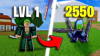 Noob to Pro in Blox Fruits Becoming Zoro in Roblox [upl. by Ttirb]