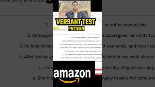 Amazon Versant Test Pattern amazon amezonjobs workfromhome [upl. by Alakam]