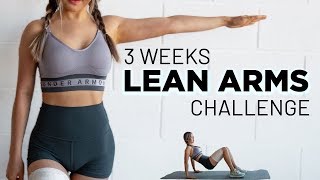 Lean Arms Workout Challenge  Lose Arm Fat No Equipment [upl. by Glori427]