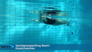 SPORTEIGNUNGSPRÜFUNG BAYERN  100 Meter  SCHWIMMEN  KRAUL  FREISTIL [upl. by Imray]