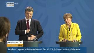 MinskerAbkommen PK mit Angela Merkel und Petro Poroschenko am 16032015 [upl. by Lebazi]