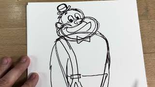 How to draw Magilla Gorilla from Hanna Barbera [upl. by Eyr]