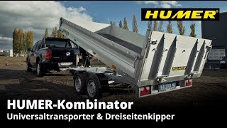 Kombinator  Universaltransporter amp Dreiseitenkipper  HUMER Anhänger [upl. by Heringer]