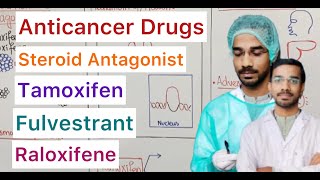 Anticancer Drugs  Steroid Antagonist  Tamoxifen  Fulvestrant  Raloxifene [upl. by Ejroj]