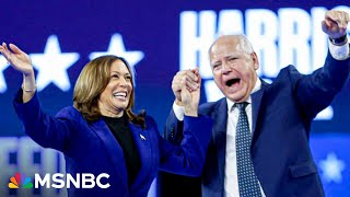 Harris raises more than 300 million in August campaign donations [upl. by Ornie]