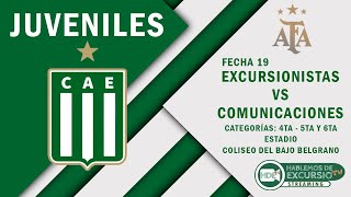 Excursionistas vs Comunicaciones  Fecha 19  Juveniles B 4TA  5TA Y 6TA DIVISIÓN [upl. by Gardas557]