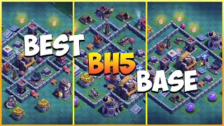 NEW BEST Builder Hall 5 Base COPY Link 2024 COC BH5 Trophy Base Link  Clash of Clans [upl. by Afra]