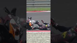 Sam Lowes crashes in FP2 💥  2024 ItalianWorldSBK 🇮🇹 [upl. by Aynekal]